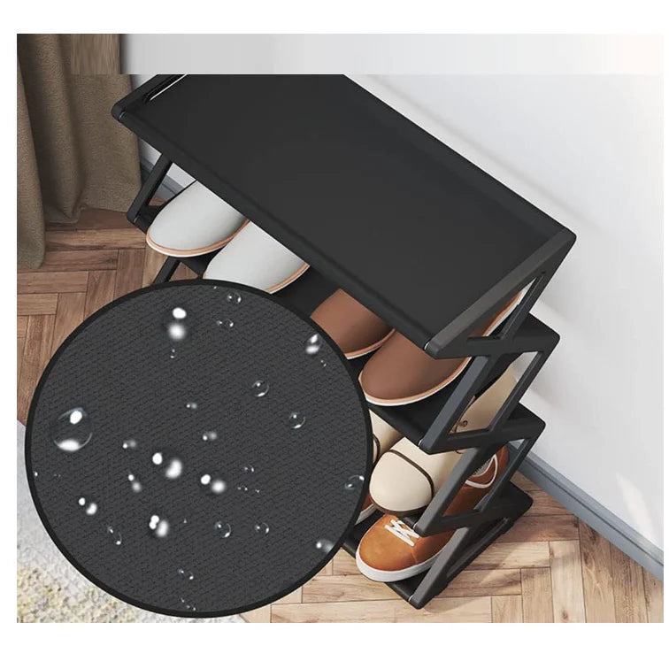 Suport incaltaminte, At Performance, 4 nivele pentru depozitarea pantofilor, negru